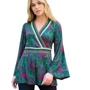 Roamans Paisley Print Top 2X 26/28